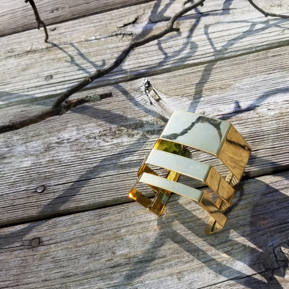 Solid brass cuff sample sale deals Bisjoux